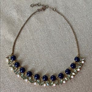 J Crew Necklace -Blue, Green, White Stones